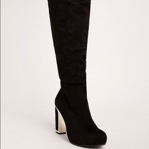 Torrid Metal Heel Slouchy Boots